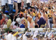Puluhan Ribu Pendukung Hadiri Kampanye Akbar RHS-Aji di Lapangan Nagori Rambung Merah